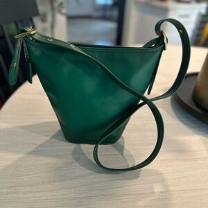 NWOT Coach Duffle 16 Glovetanned Leather Crossbody Bag Hunter Green Brass